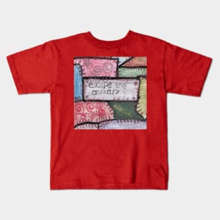 handrdrawn patchwork- escape the ordinary Kids T-Shirt